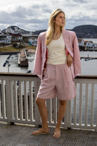 Pluto Linen shorts - Pink - Shorts - Helt Dilla AS