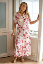 Alaja Dress - Pink Shadow Flower Print - Kjoler - Helt Dilla AS