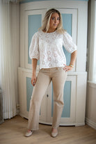 Miss Bon Jeans - Beige Sailor Front - Bukser - Helt Dilla AS