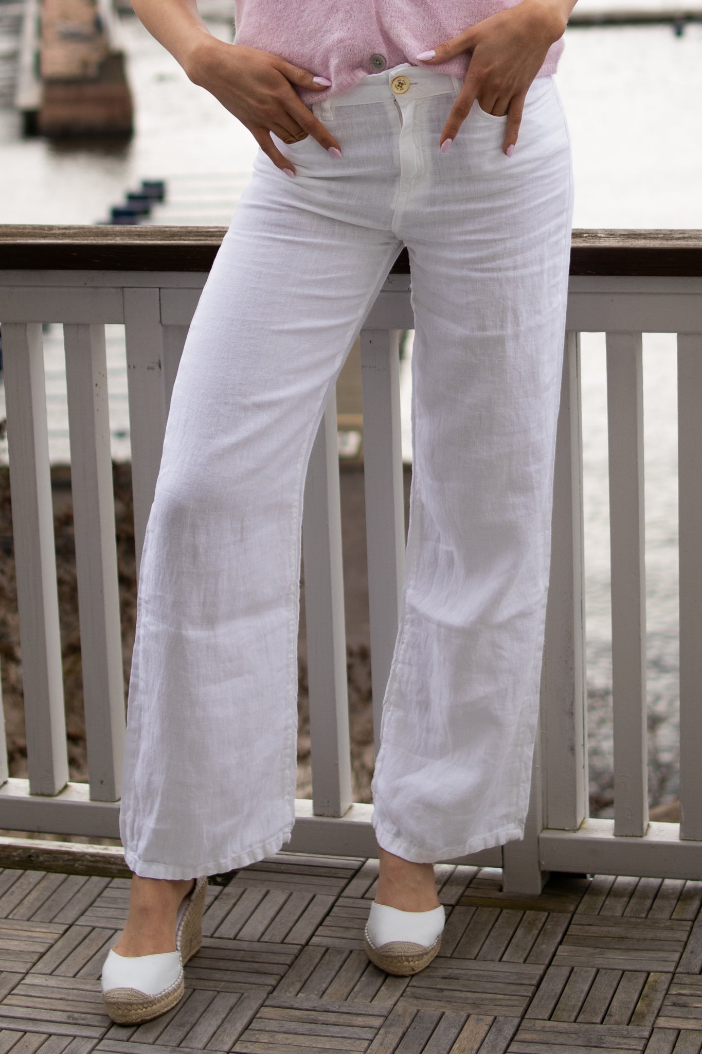 Culotte Linen - White - linbukse - Helt Dilla AS