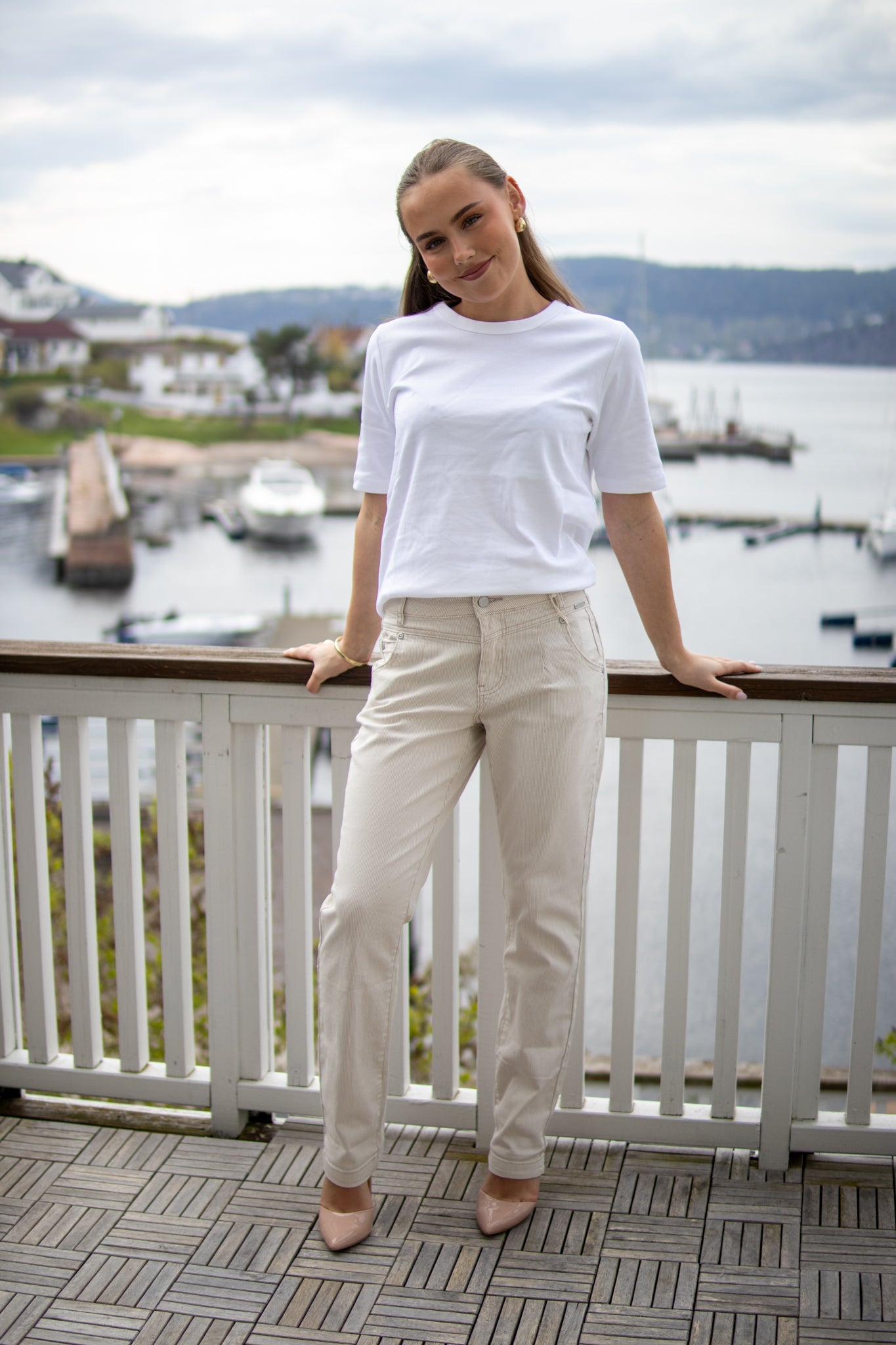 Jani Denim Stripe - Pebble - Jeans - Helt Dilla AS