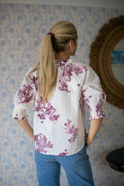 Almeras Shirt - Pink Shadow Flower Print - Bluser - Helt Dilla AS