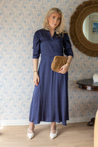 Scarlett Solid Dress - Dark Blue - Kjoler - Helt Dilla AS