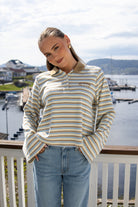 Pologenser Ivy-stix LS Polo - blue stripes - Genser - Helt Dilla AS