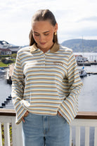 Pologenser Ivy-stix LS Polo - blue stripes - Genser - Helt Dilla AS