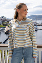 Pologenser Ivy-stix LS Polo - blue stripes - Genser - Helt Dilla AS