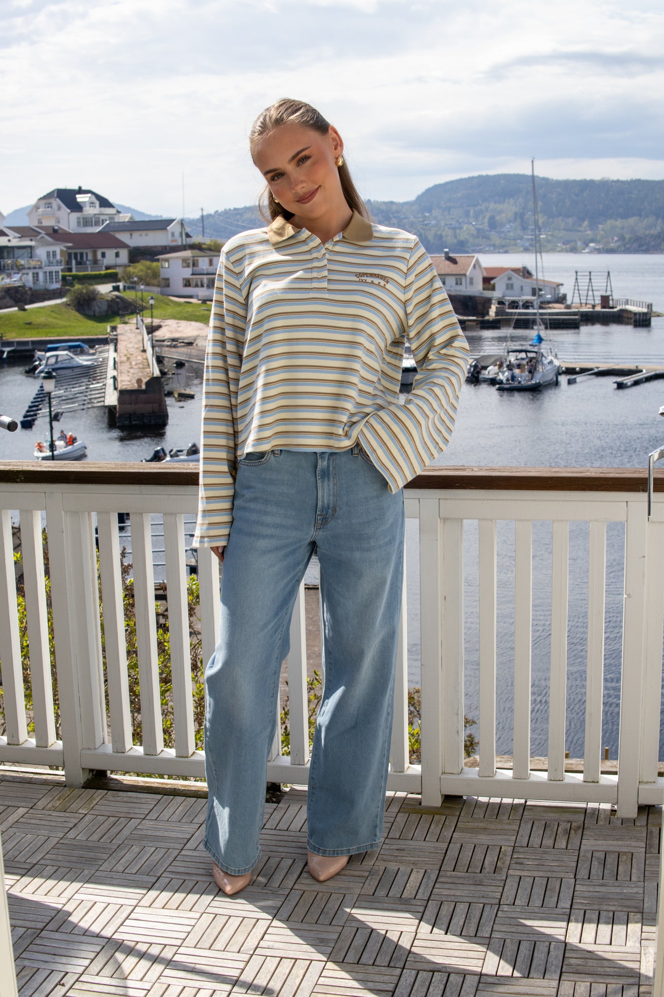 Pologenser Ivy-stix LS Polo - blue stripes - Genser - Helt Dilla AS