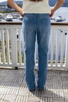 Kate Denim Embroid Pockets - Stone Used - Jeans - Helt Dilla AS