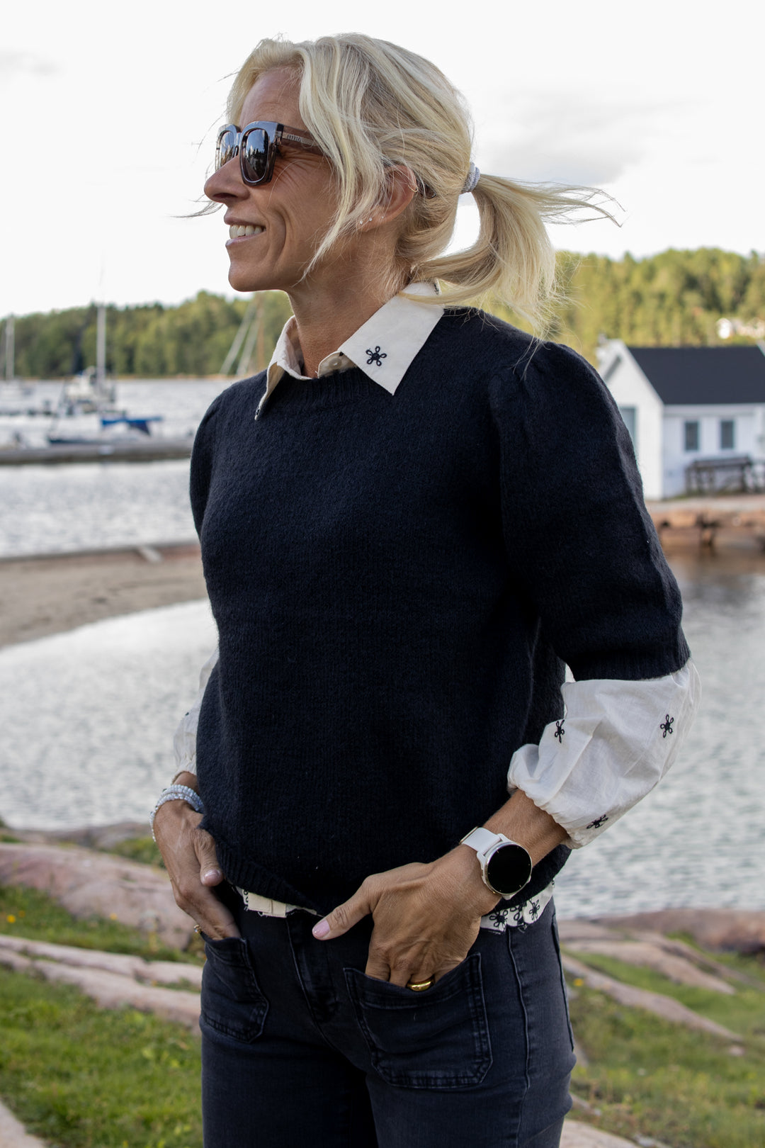 Anne Knit Pullover - Black - Genser - Helt Dilla AS