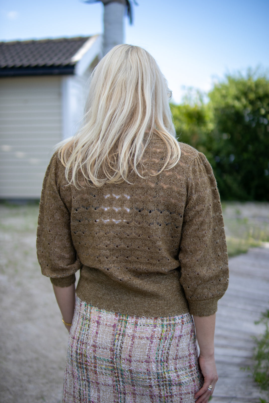 Nurietta Pointelle pullover - Kangaroo