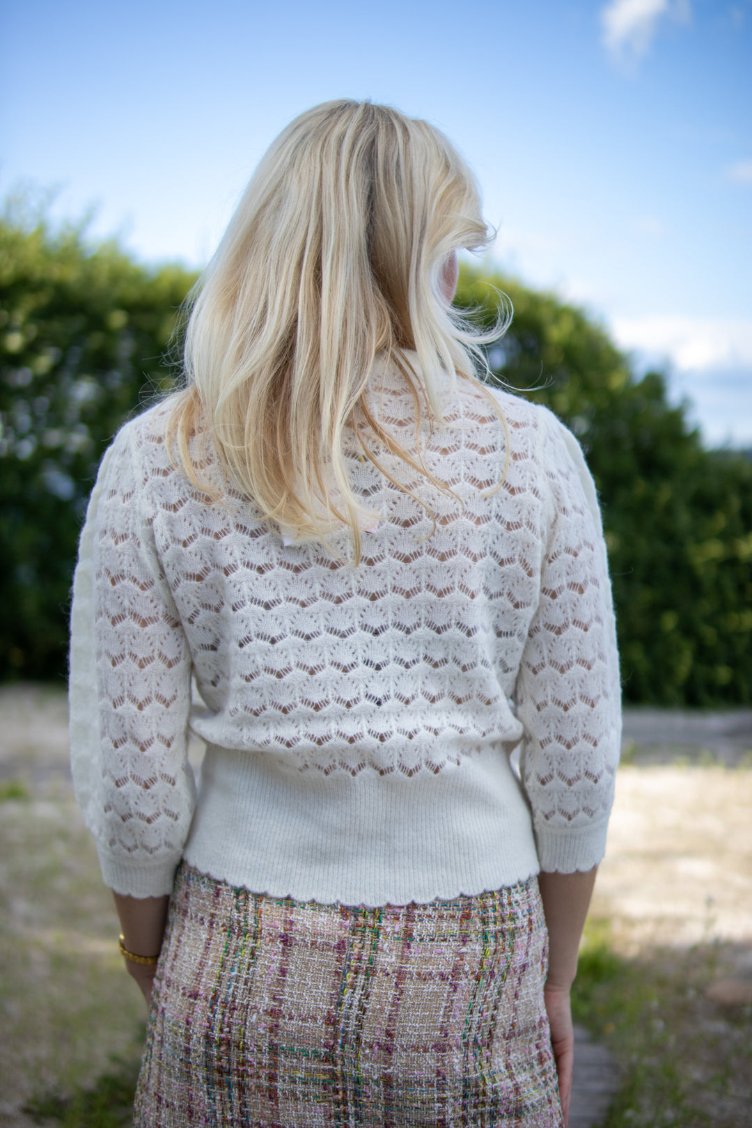 Nurietta Pointelle pullover - Cloud Dancer