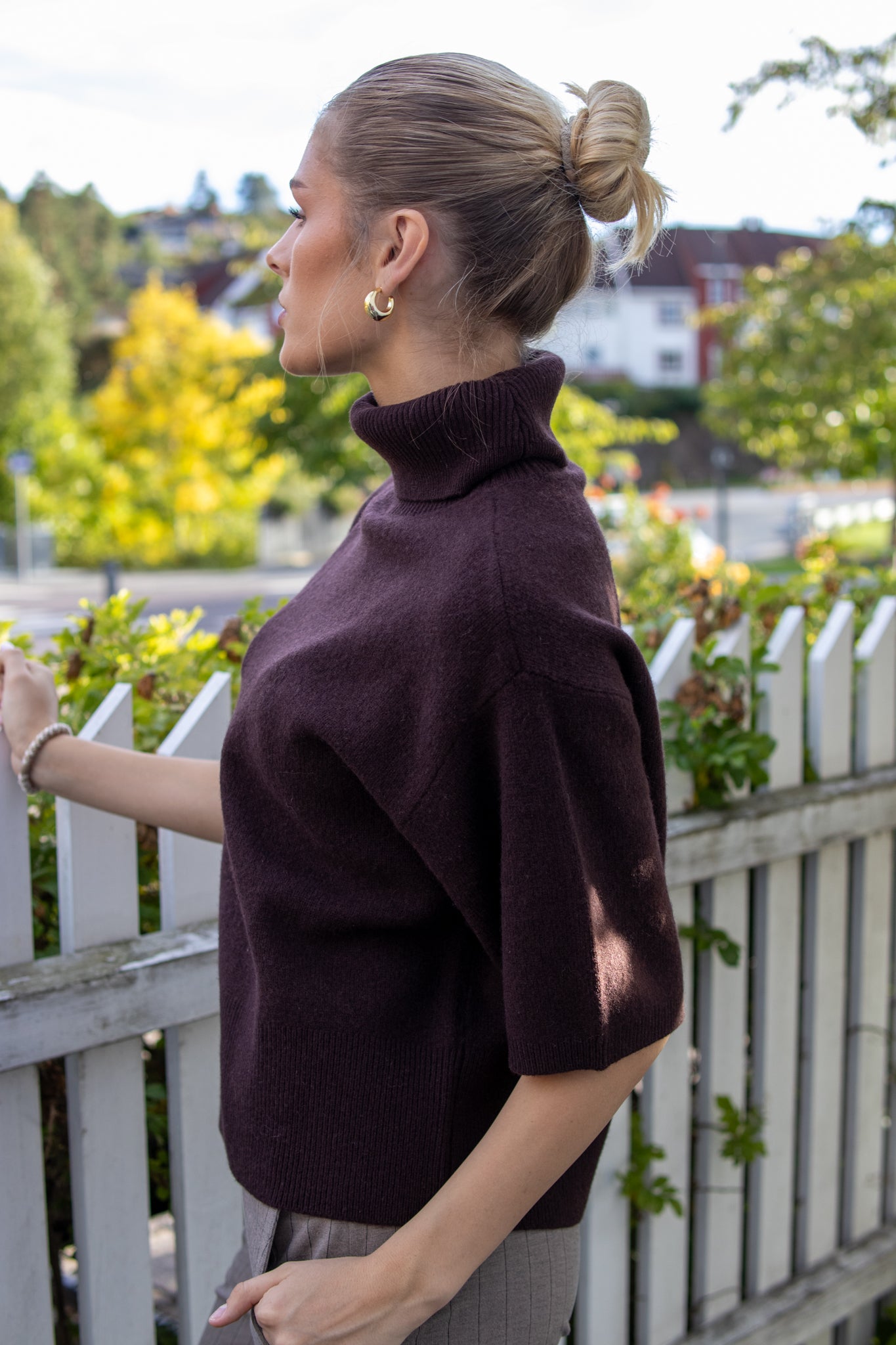 Emila 2/4 Wool Knit Pullover - Coffee Bean - Topp - Helt Dilla AS