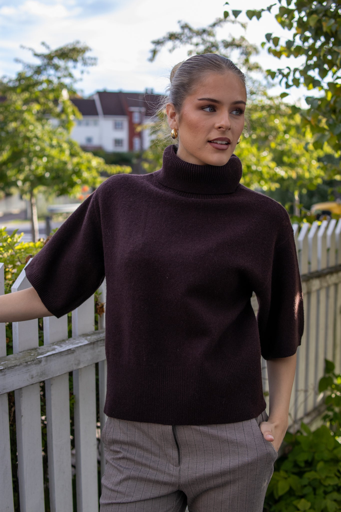 Emila 2/4 Wool Knit Pullover - Coffee Bean - Topp - Helt Dilla AS