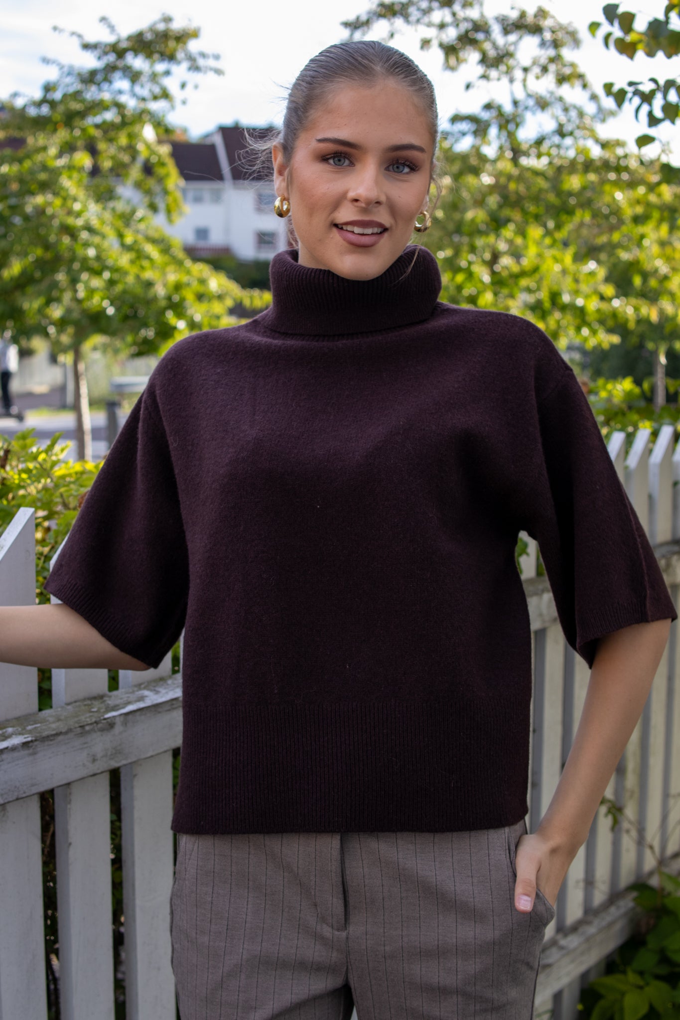 Emila 2/4 Wool Knit Pullover - Coffee Bean - Topp - Helt Dilla AS