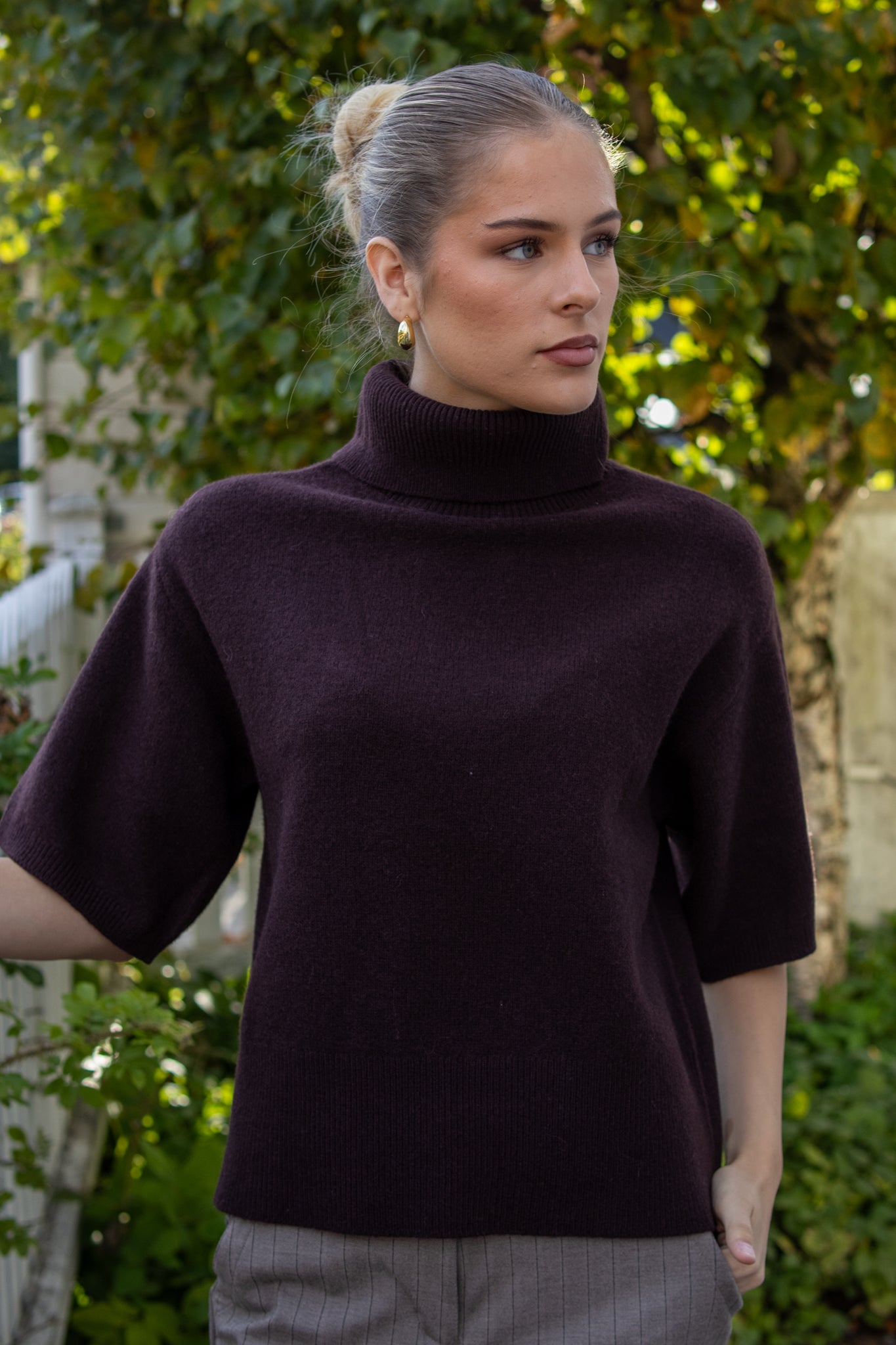 Emila 2/4 Wool Knit Pullover - Coffee Bean - Topp - Helt Dilla AS