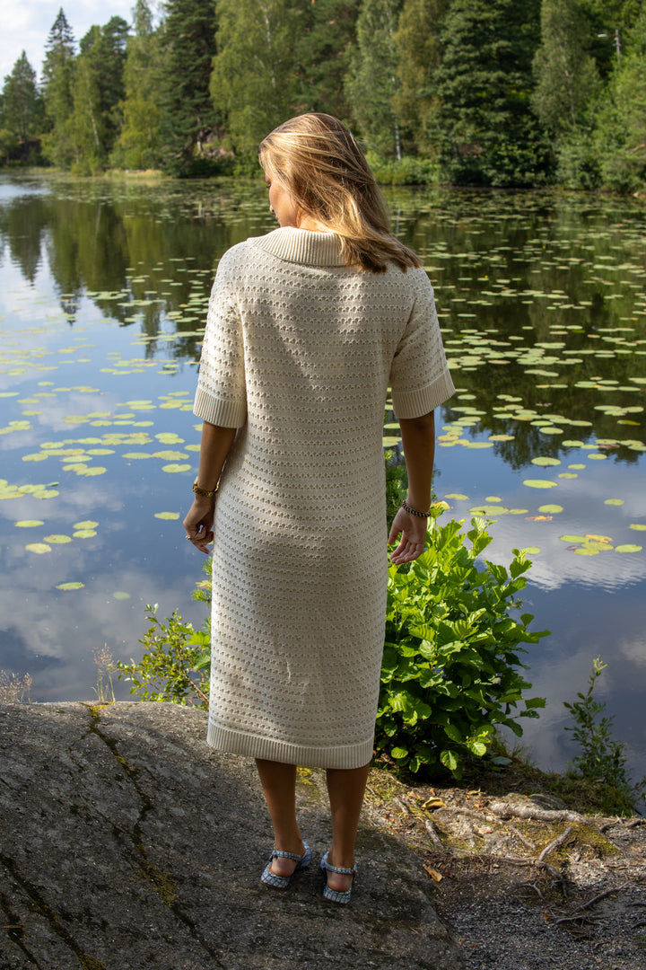 Yas Cibyl 2/4 Long Knit Dress - Birch - Kjoler - Helt Dilla AS
