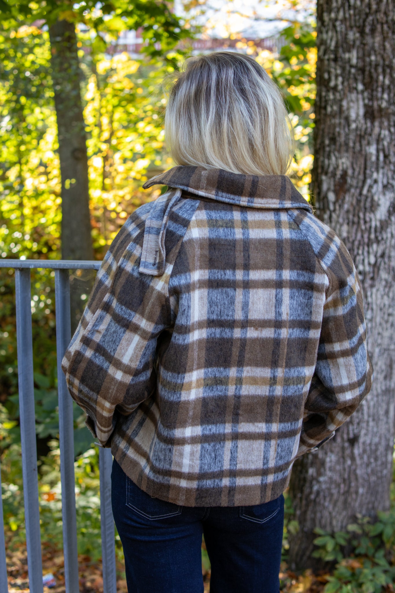 Quinn Check Jacket - Camel - Jakke - Helt Dilla AS