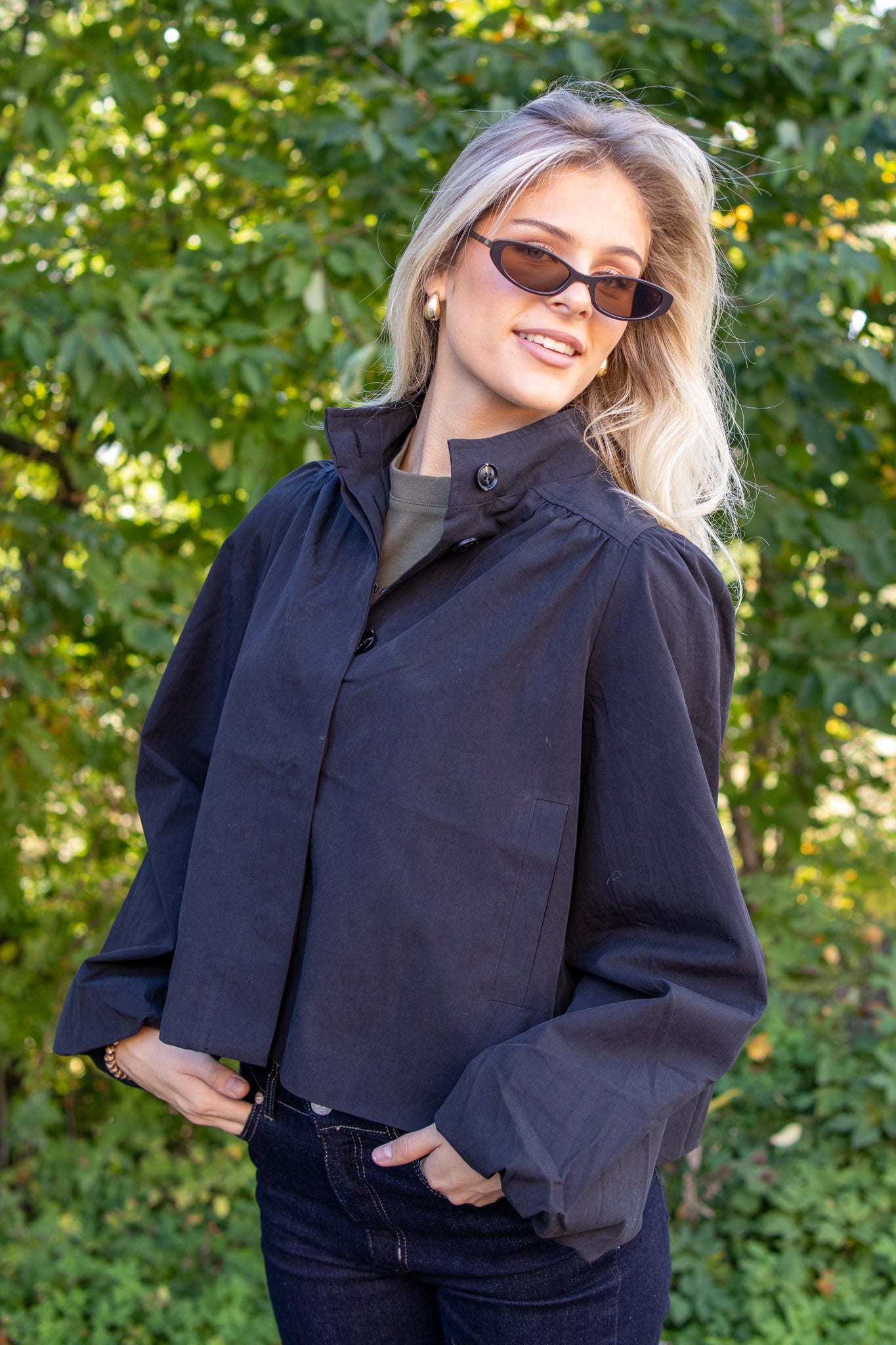 Tirsa Twill Jacket - Black - Jakke - Helt Dilla AS