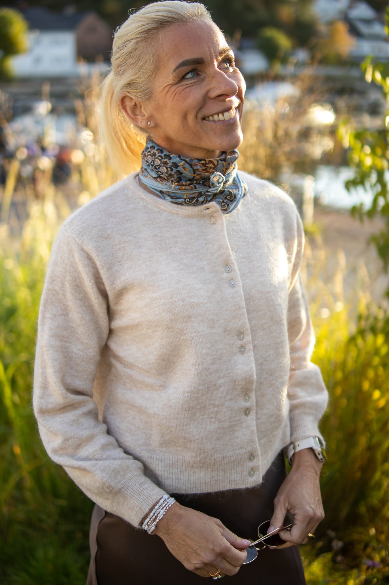 Ninell cardigan - Tiger´s eye melange - Cardigans - Helt Dilla AS