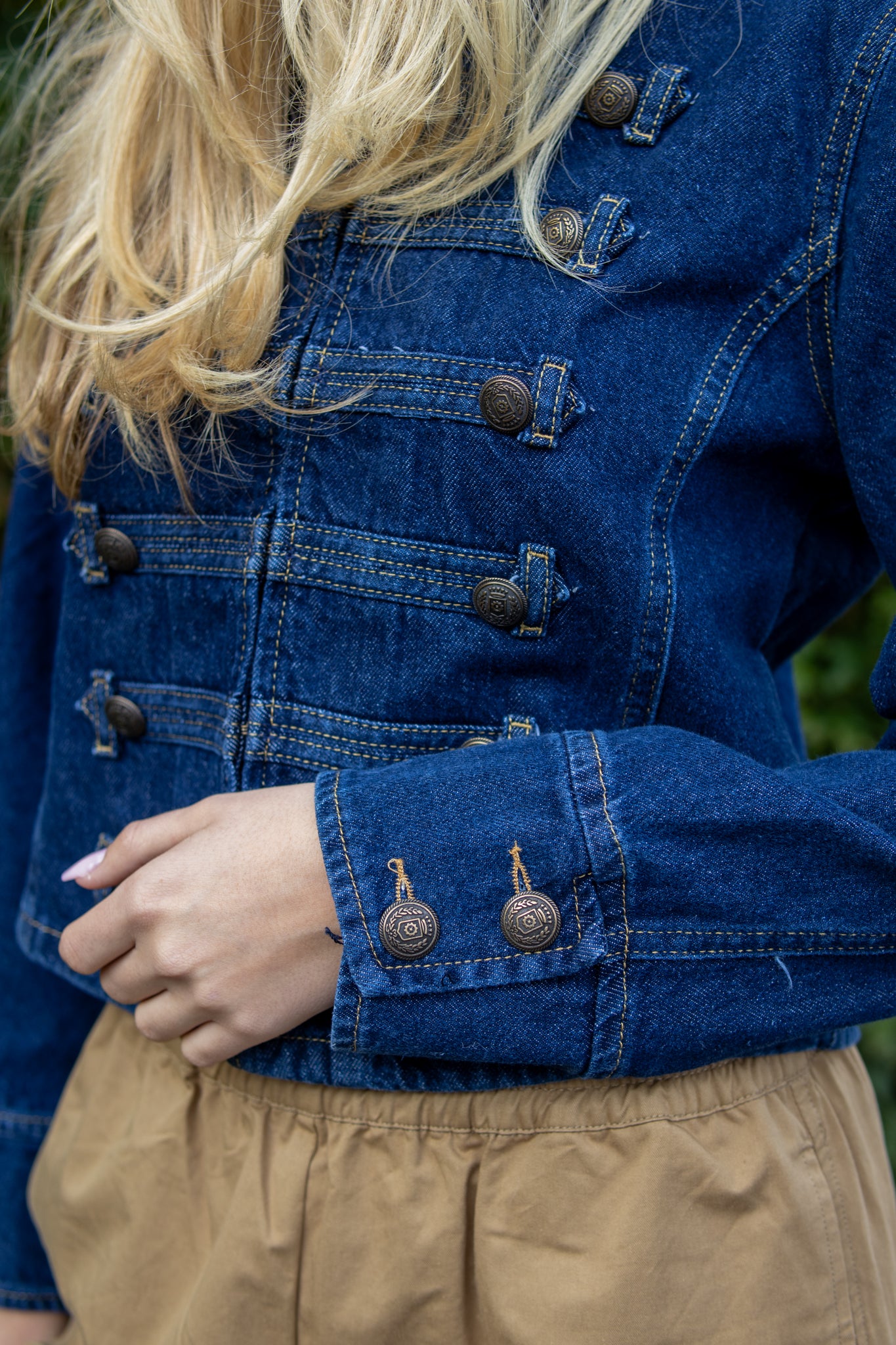 NuBillie Fitted Denim Jacket - Dark Blue Denim - Jakke - Helt Dilla AS