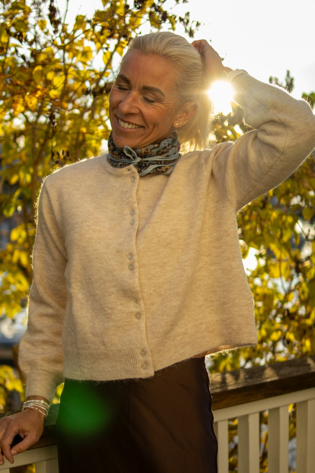 Ninell cardigan - Tiger´s eye melange - Cardigans - Helt Dilla AS