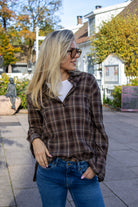 Krista check - brown - Skjorter - Helt Dilla AS