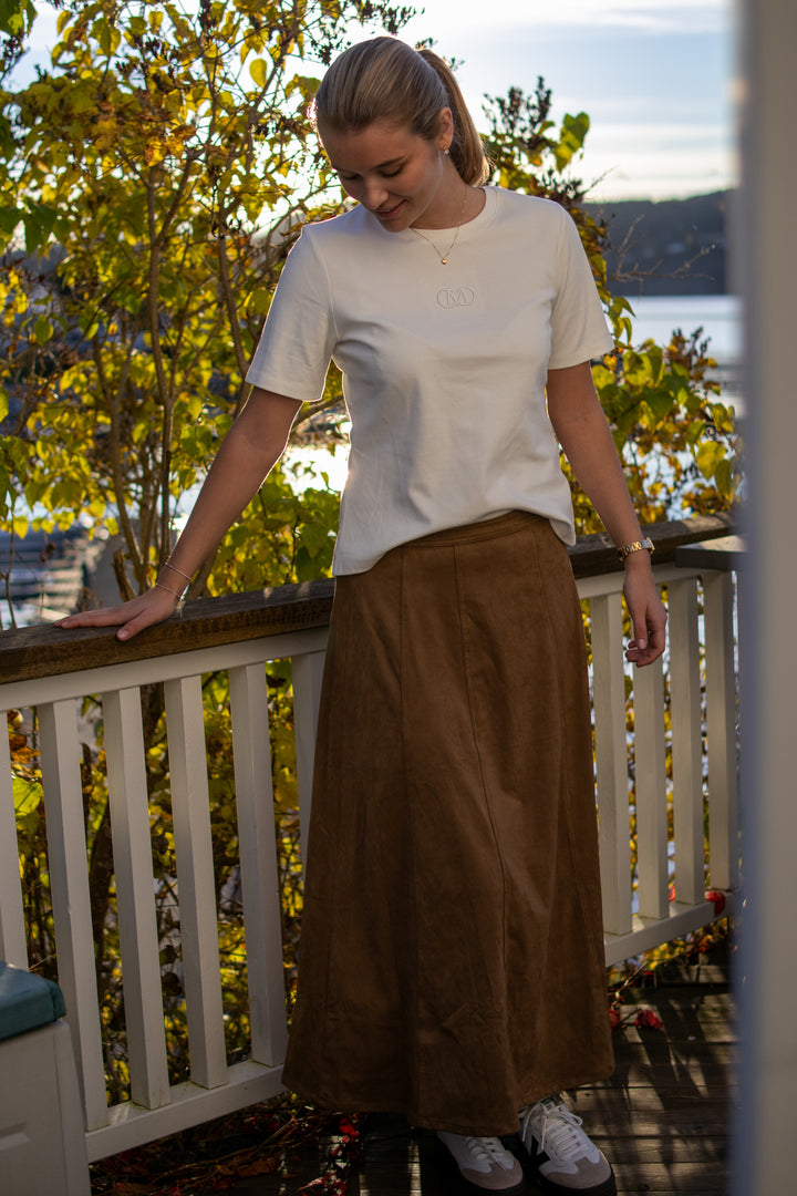 Raya Faux Suede Skirt - Cognac - Skjørt - Helt Dilla AS