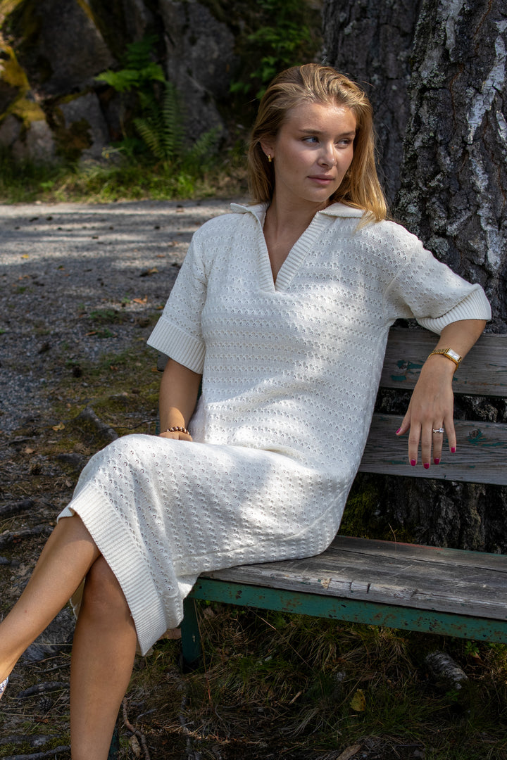 Yas Cibyl 2/4 Long Knit Dress - Birch - Kjoler - Helt Dilla AS