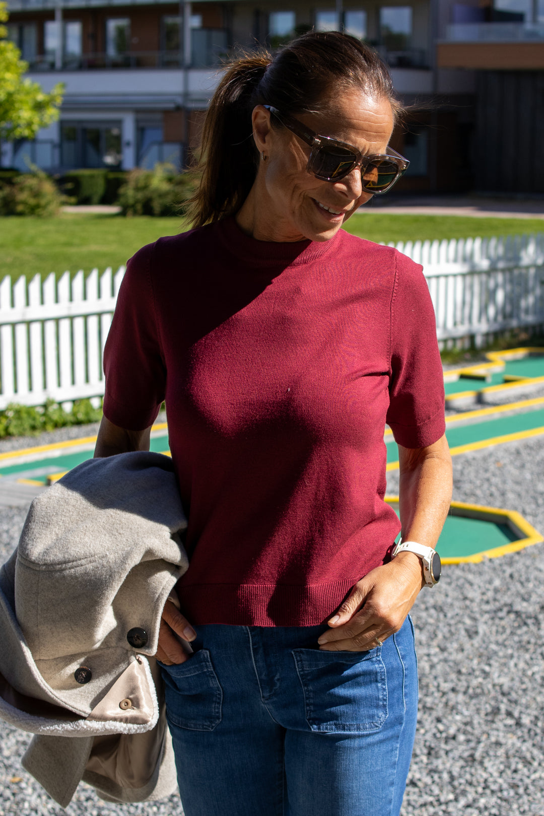 Lena knit Pullover - Tibetan Red - Singlet, Topper & T-skjorter - Helt Dilla AS