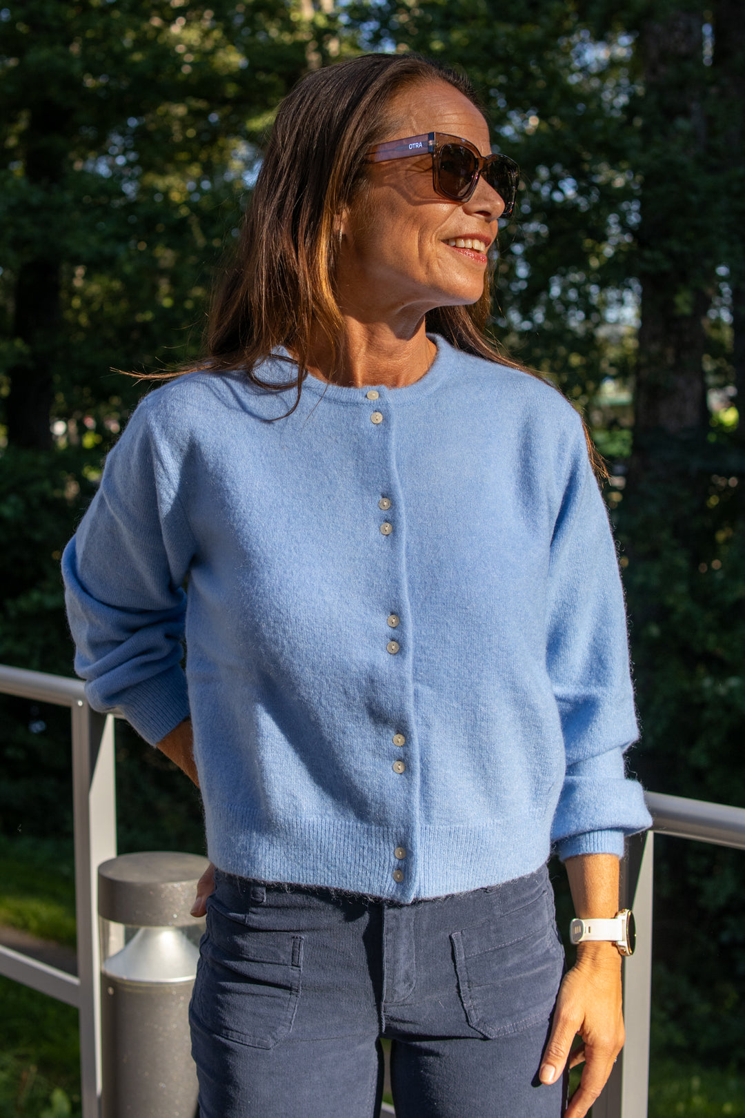 Ninell cardigan - vista blue - Cardigans - Helt Dilla AS
