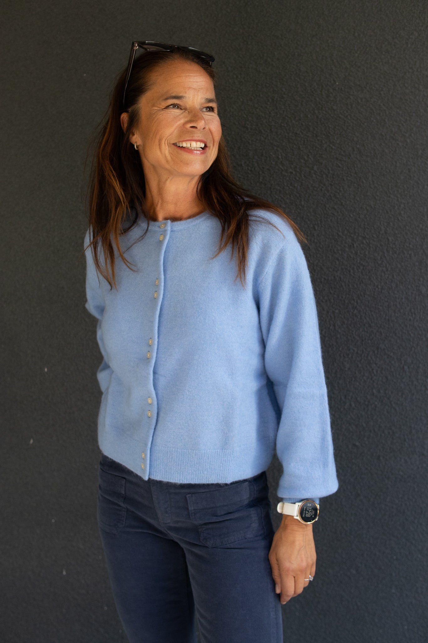 Ninell cardigan - vista blue - Cardigans - Helt Dilla AS