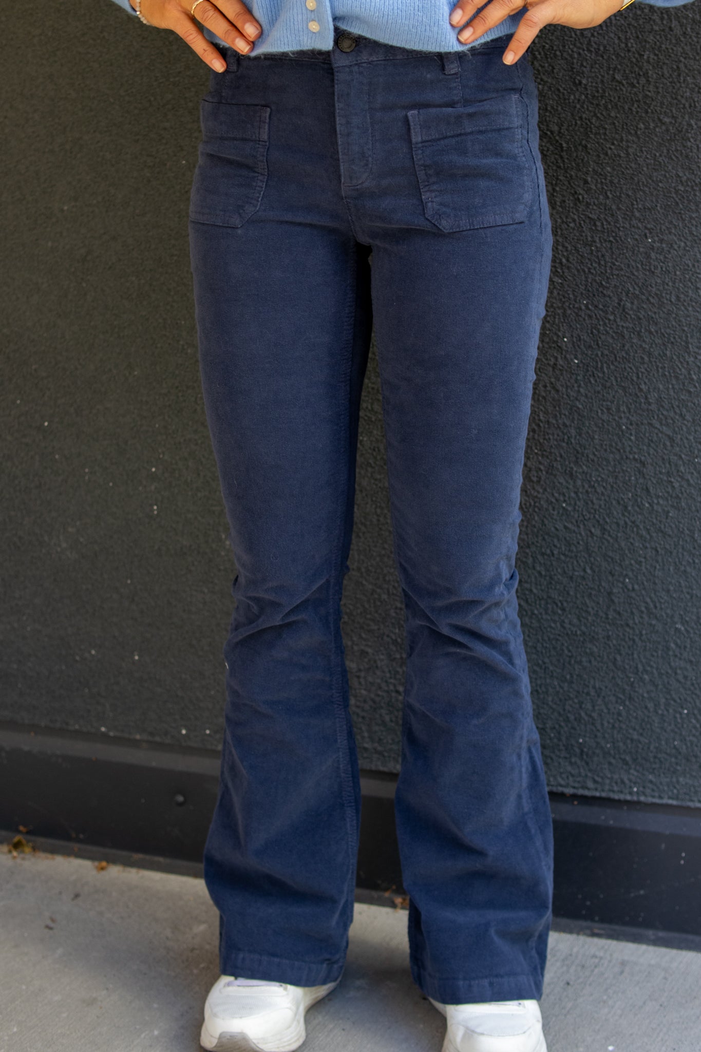 Ann Charlotte Jeans Baby Cord - Deep Navy BLue - Jeans - Helt Dilla AS