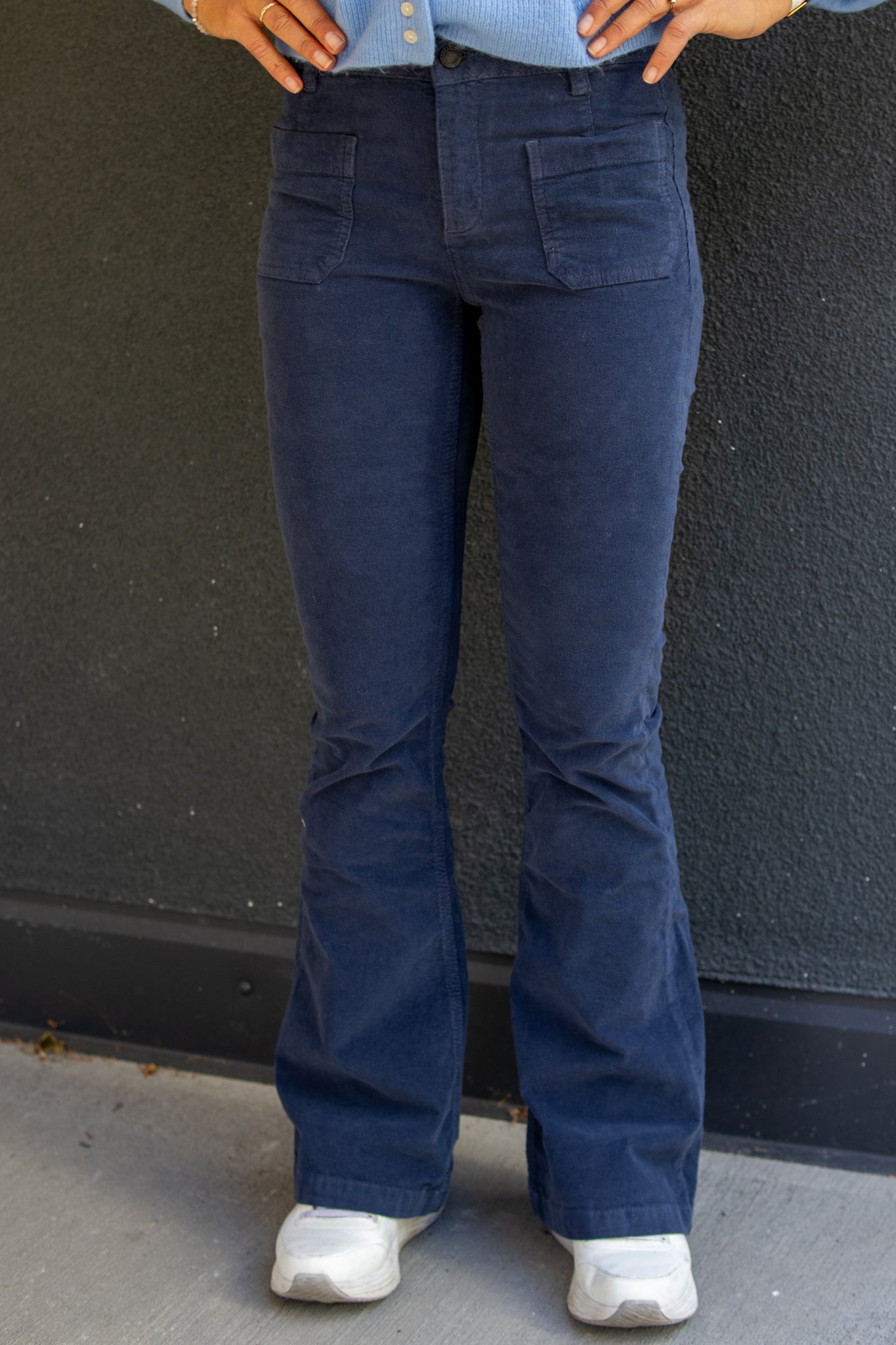 Ann Charlotte Jeans Baby Cord - Deep Navy BLue - Jeans - Helt Dilla AS