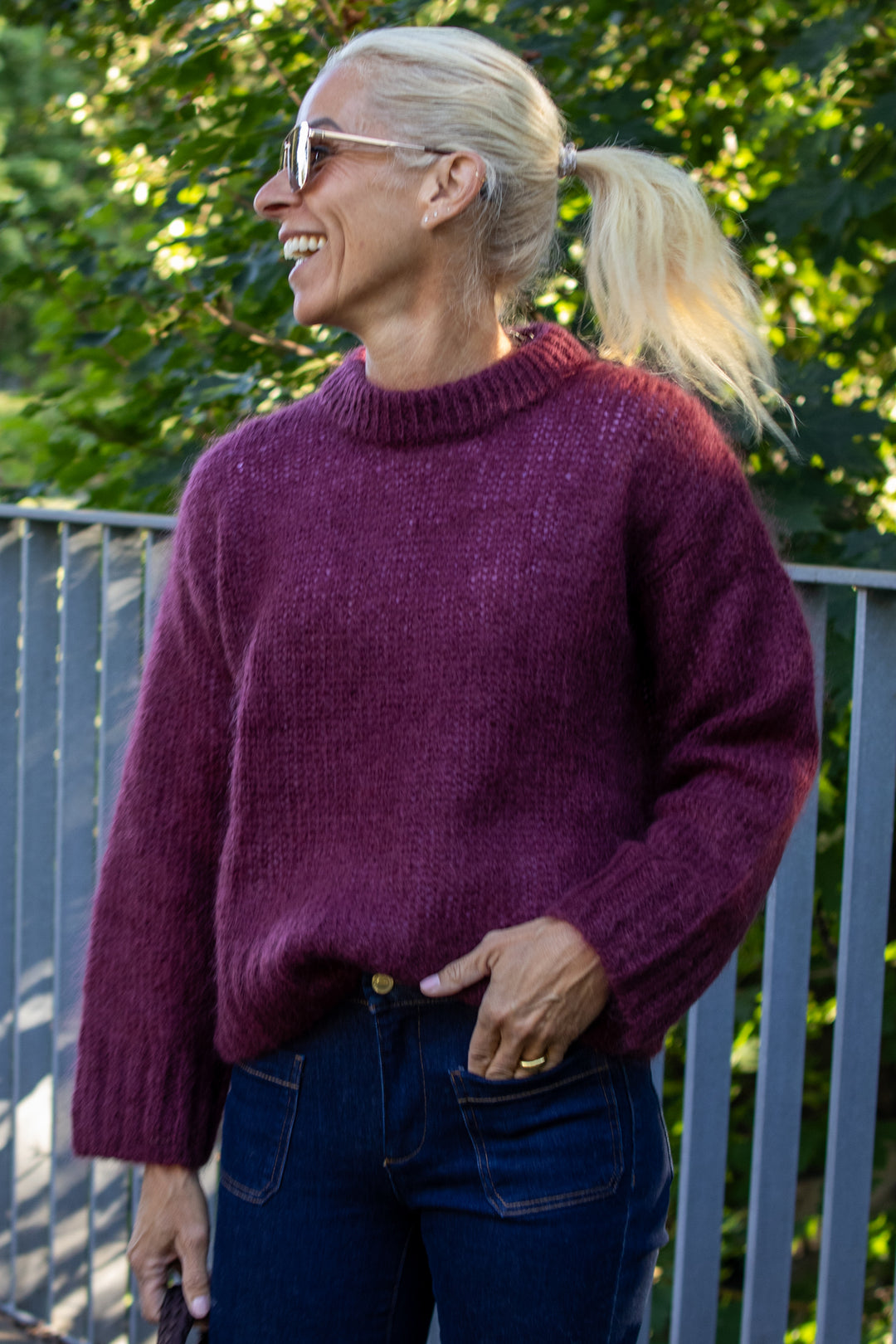 Sille pullover - Tawny Port - Genser - Helt Dilla AS