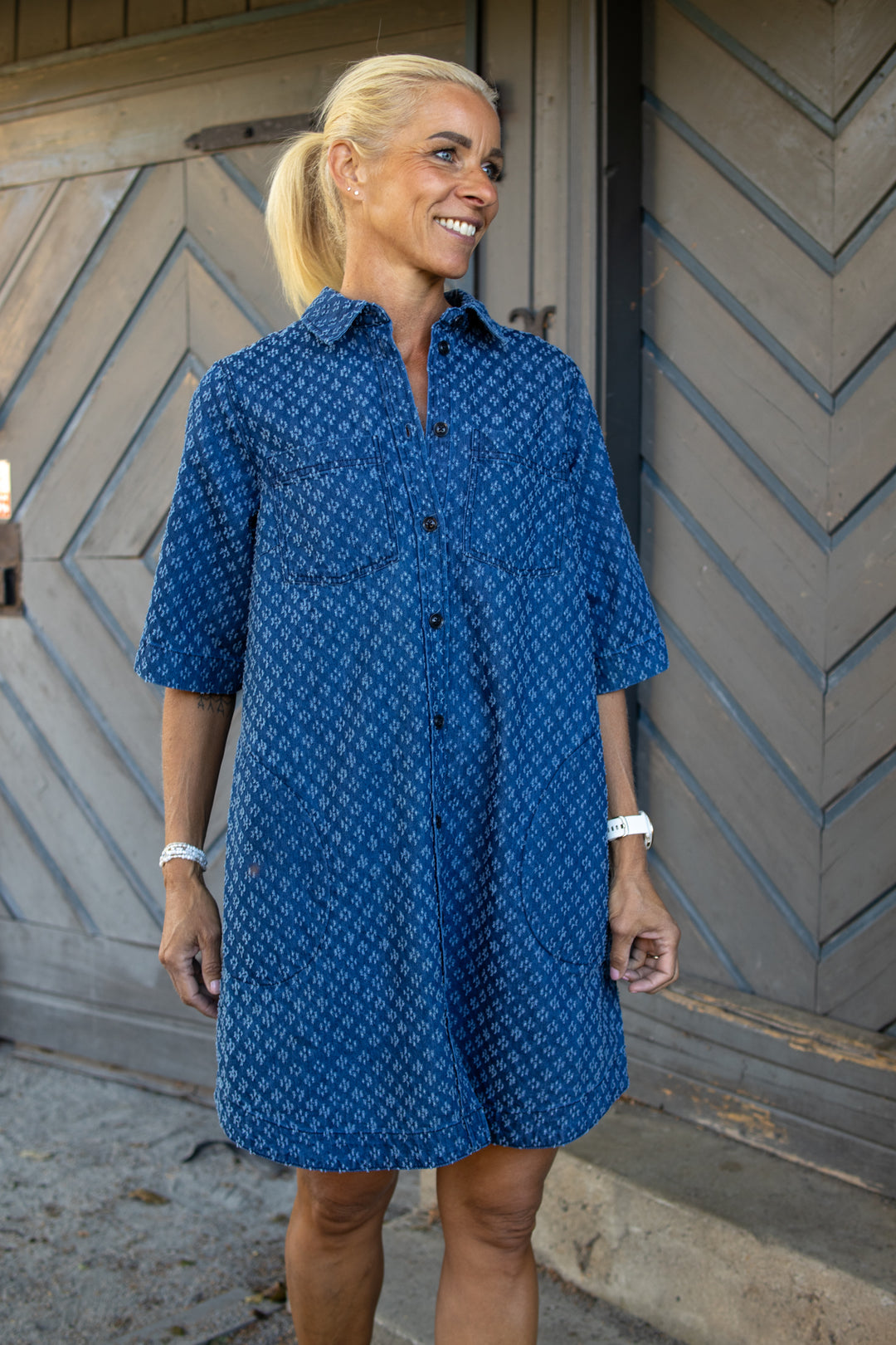 Sardia Kjole - Ditressed Blue Denim - Kjoler - Helt Dilla AS