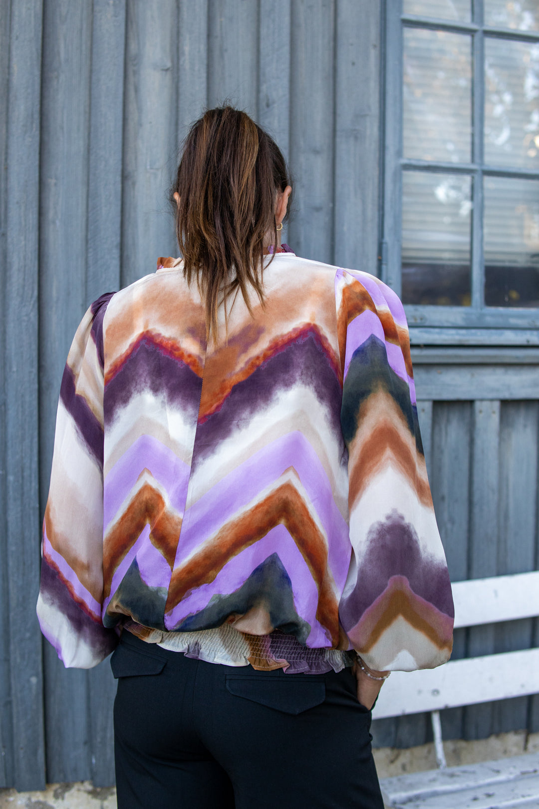 Bluse - Zigzag print