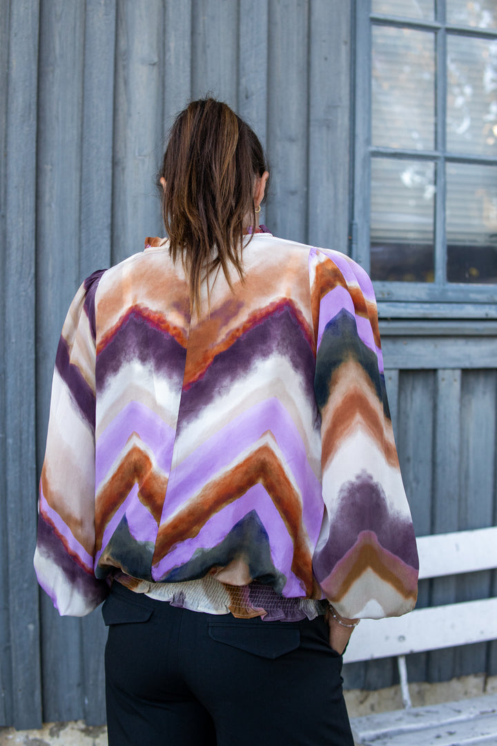Bluse - Zigzag print