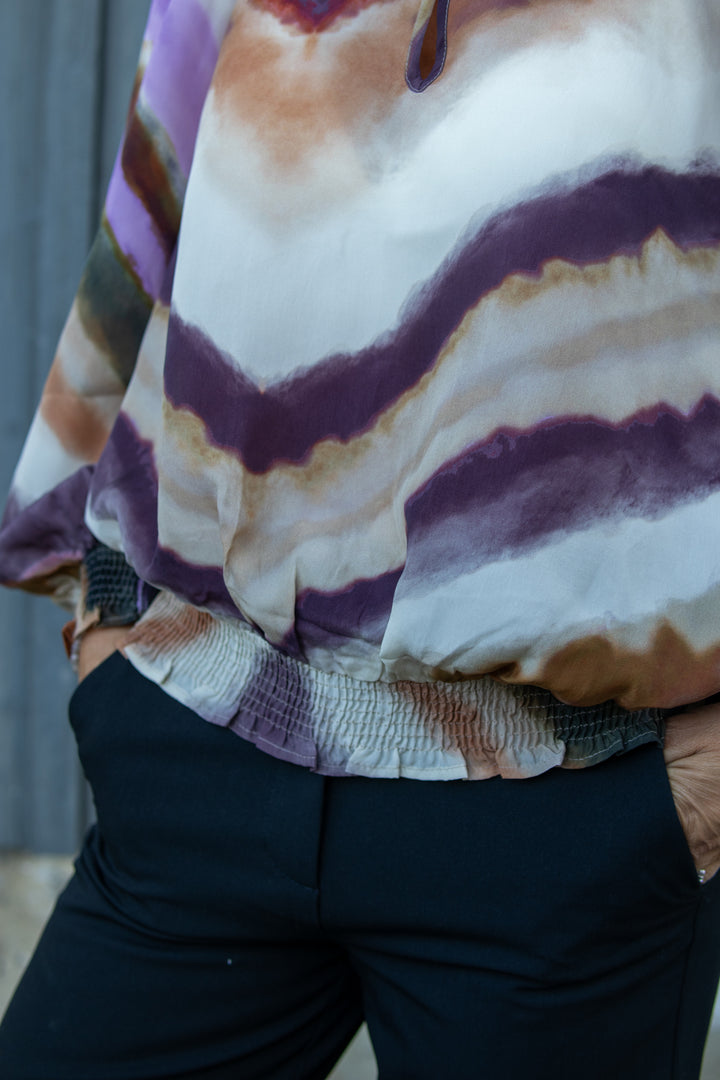 Bluse - Zigzag print