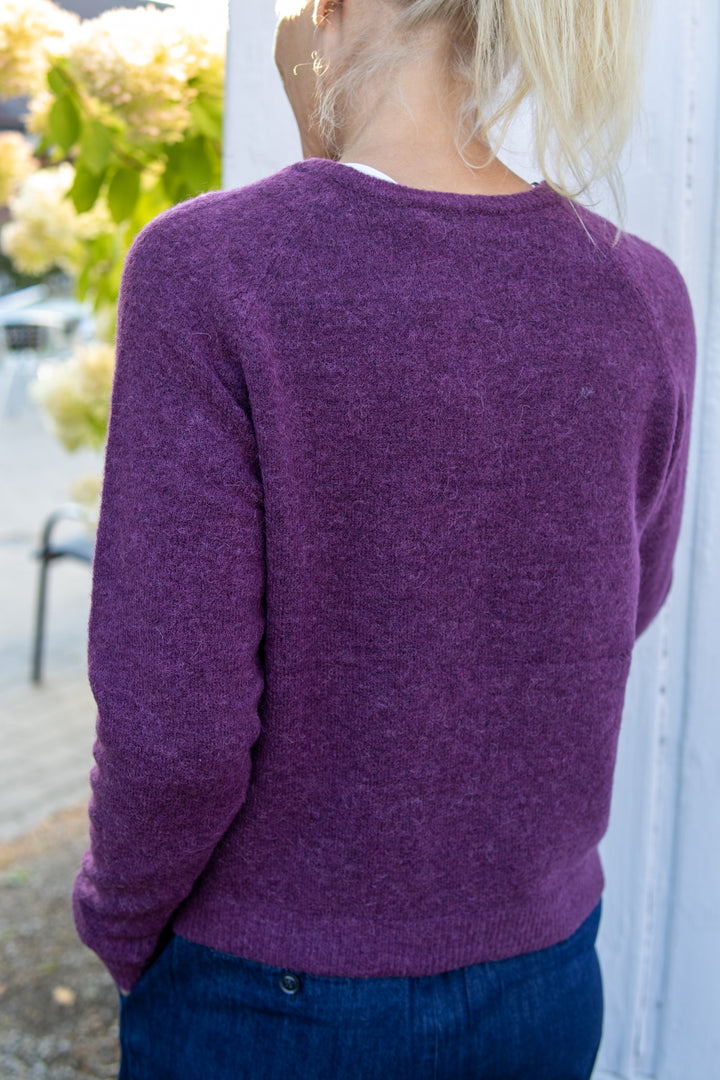 Sweater wool alpaca knit - Wineberry - Genser - Helt Dilla AS