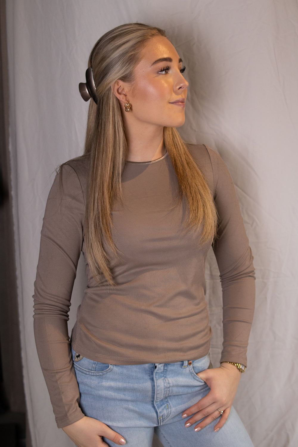 Paloma Top - taupe grey - Genser - Helt Dilla AS
