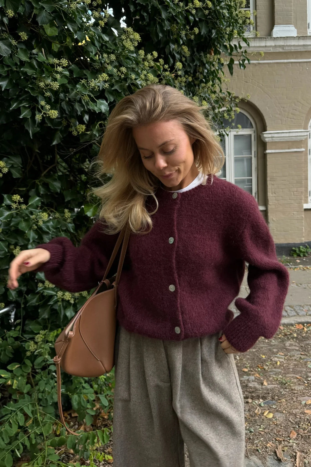 Ida Cardigan - Bordeaux - Cardigans - Helt Dilla AS
