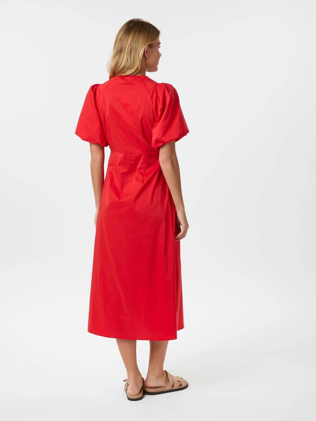 Irina poplin dress - Red