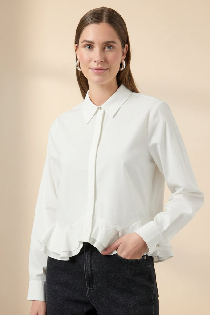 Anera Short Shirt - Star White - Skjorter - Helt Dilla AS