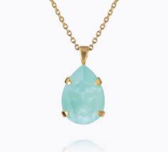 Mini drop necklace gold - Soft Mint - Tilbehør - Helt Dilla AS