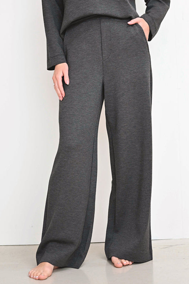 Gincette Melange pants - Dark Grey Melange - Bukser - Helt Dilla AS
