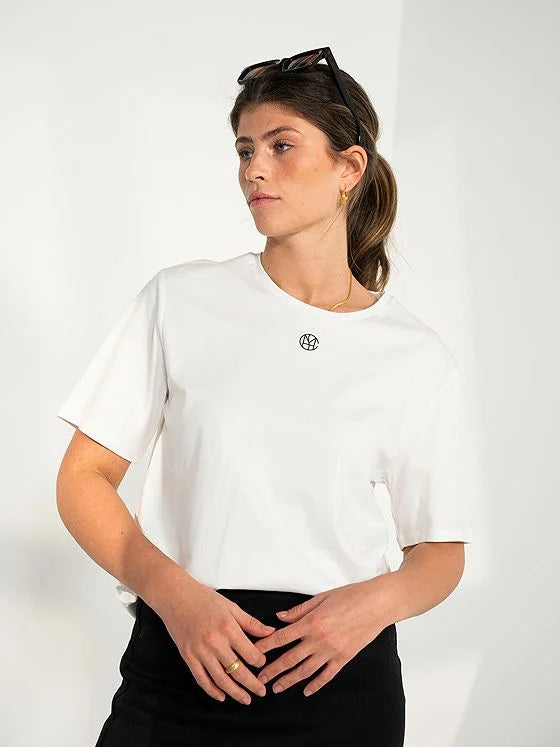 Melea logo organic t-shirt - white