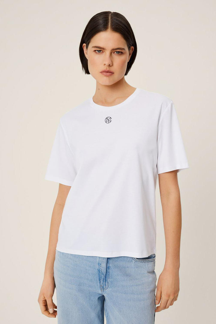 Melea logo organic t-shirt - white