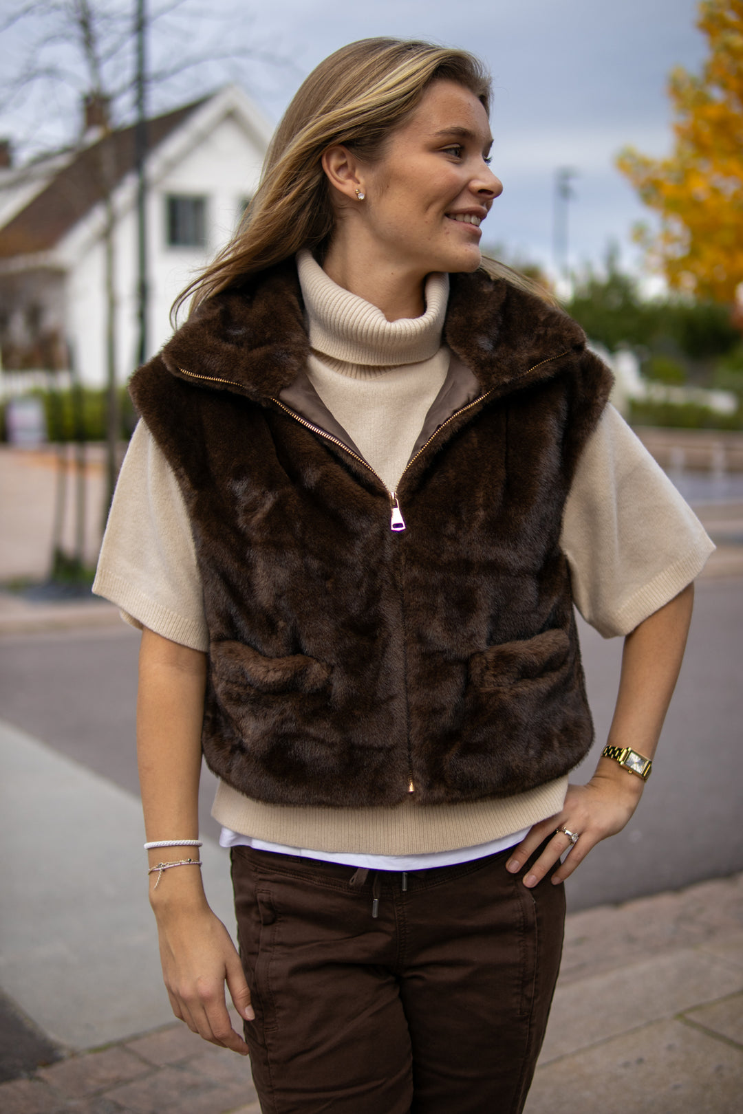 St. Moritz Fuskepels vest - Vest - Helt Dilla AS