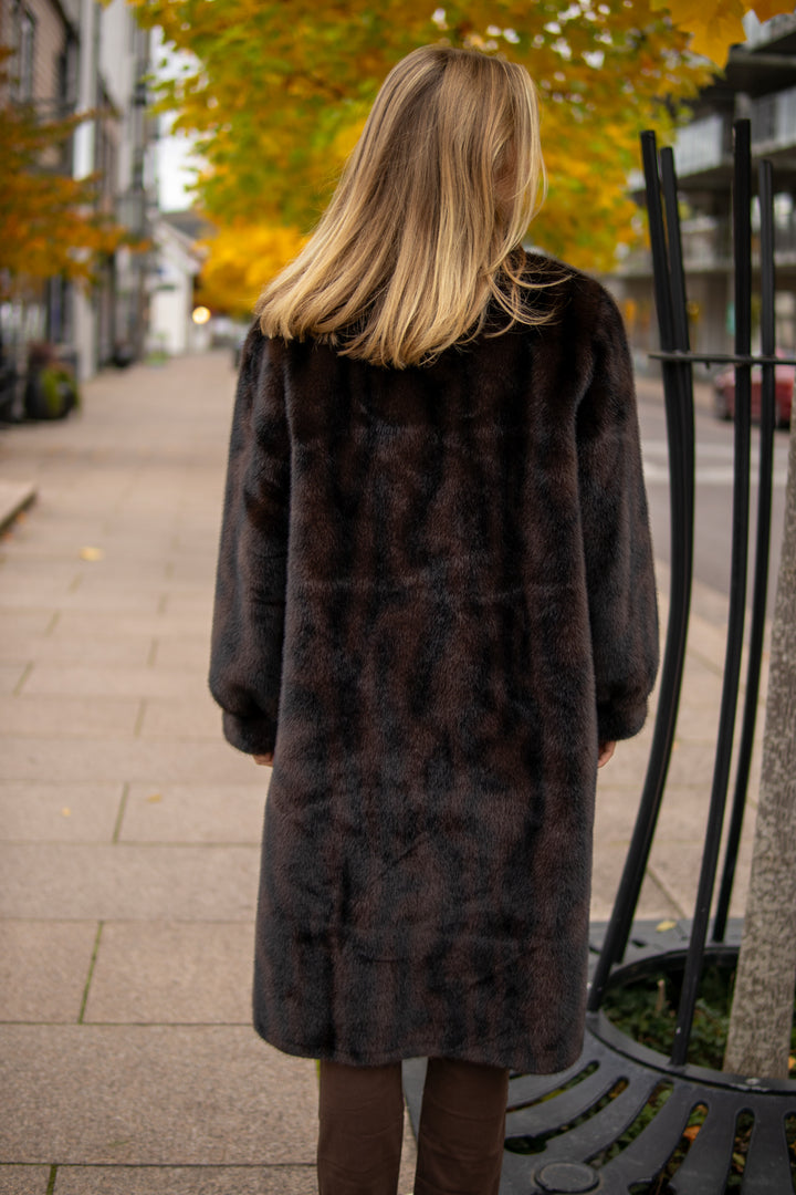 Zermatt  fuskepelskåpe - Minkbrun - Yttertøy - Helt Dilla AS