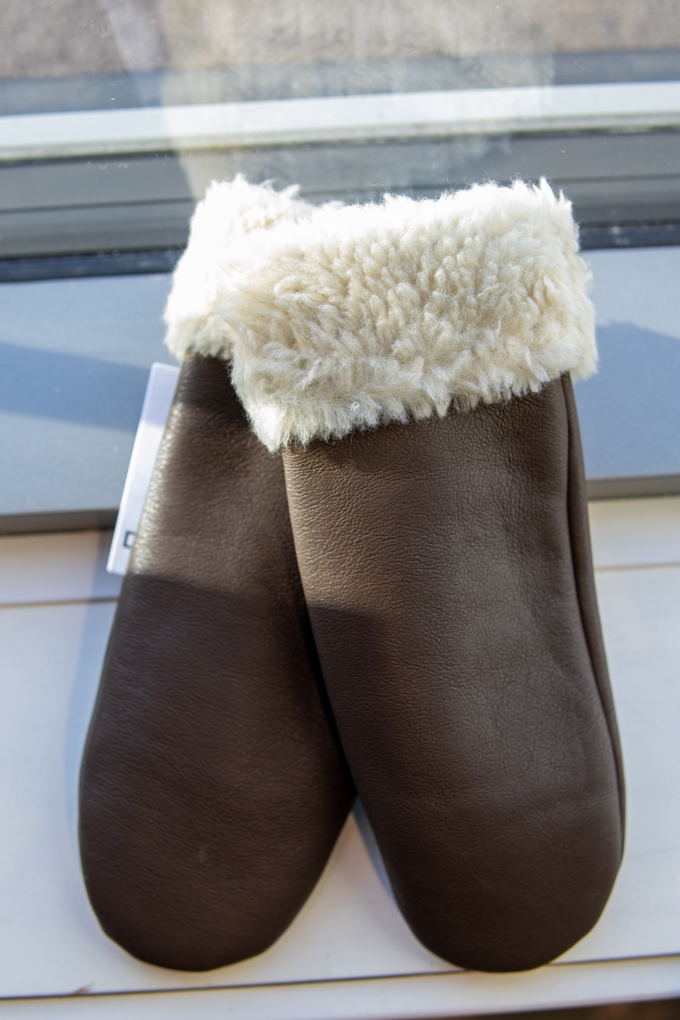 Day Faux shearling Mittens - Major Brown - Tilbehør - Helt Dilla AS